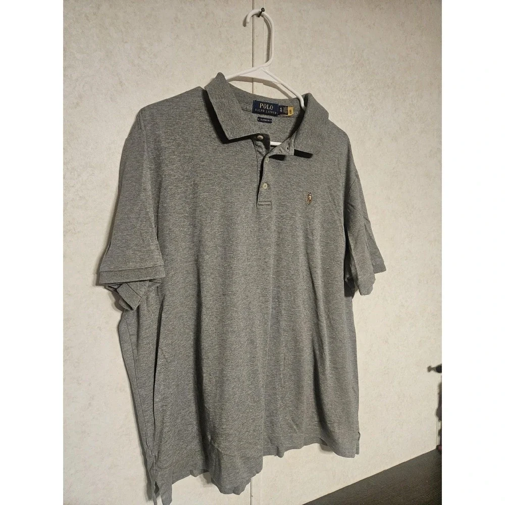 Polo Ralph Lauren Polo Mens XL Classic Fit Short Sleeve‎ Gray Preppy Cotton